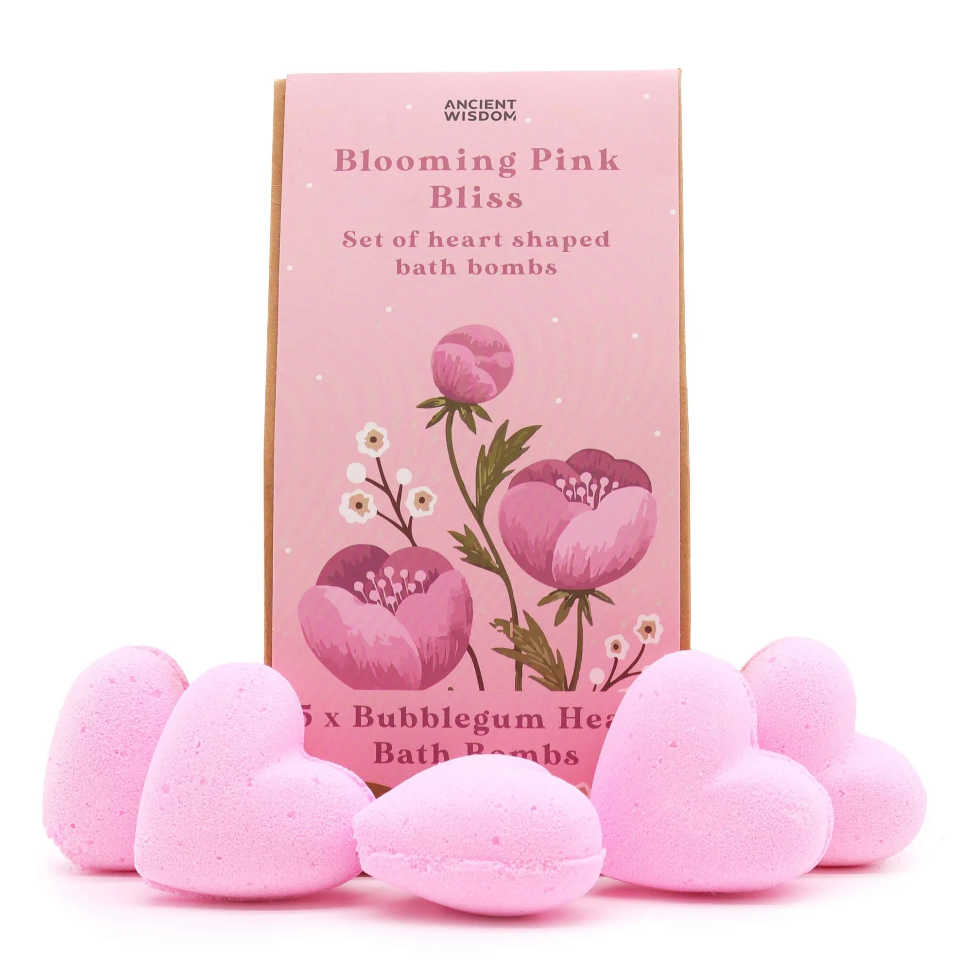 Blooming Pink Bath Bomb Heart Gift Set