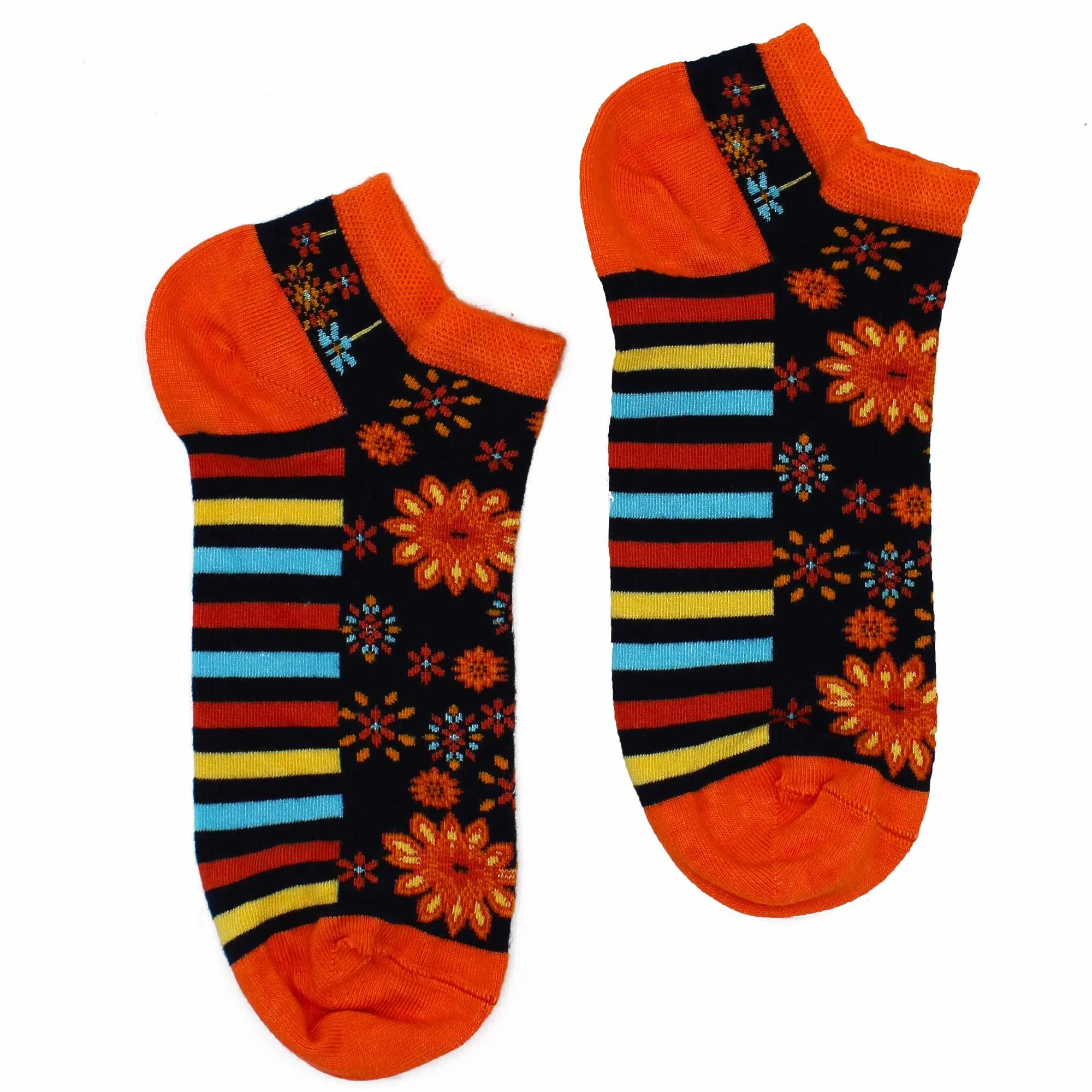 Mandala Flowers Hop Hare Bamboo Socks Low