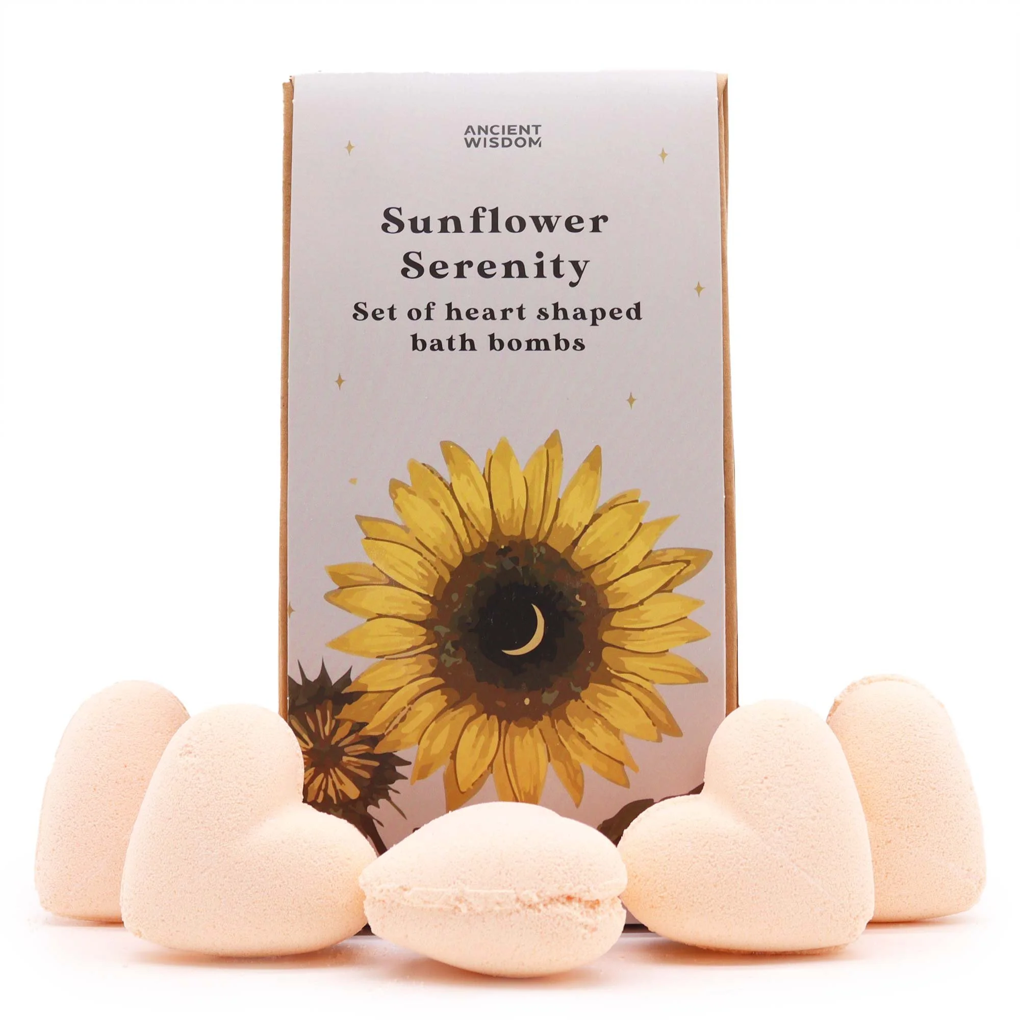 Sunflower Serenity Bath Bomb Heart Gift Set