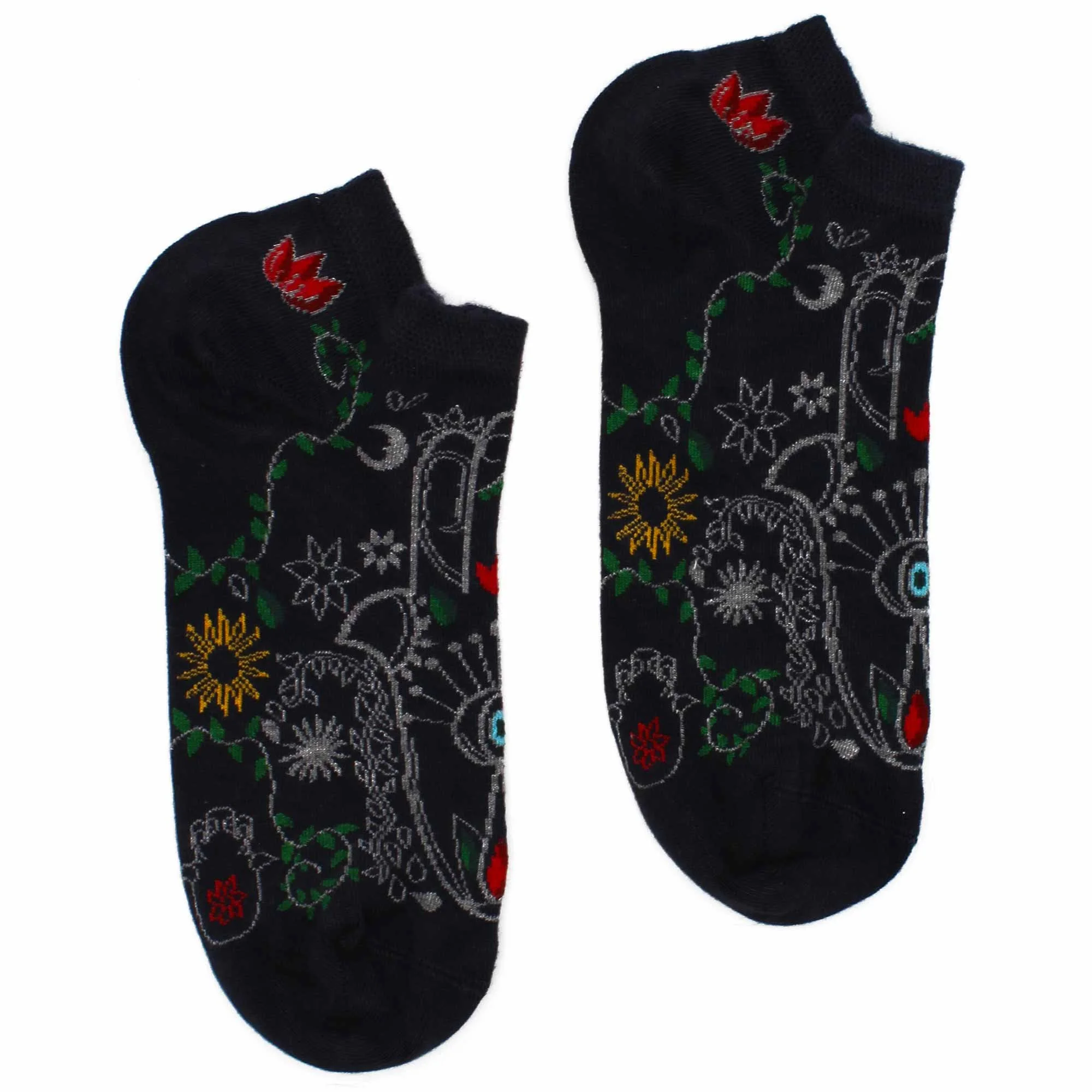 Hamsa Hop Hare Bamboo Socks Low