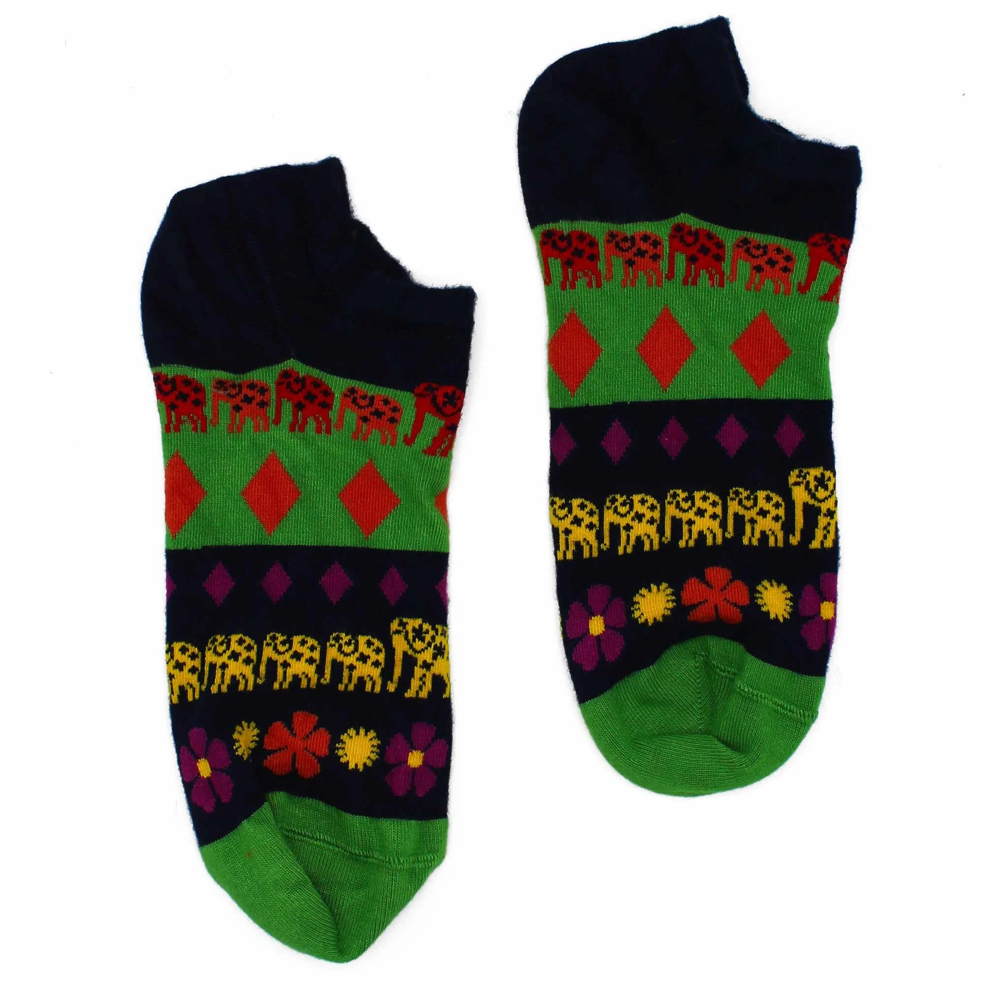 Lucky Elephant Hop Hare Bamboo Socks Low