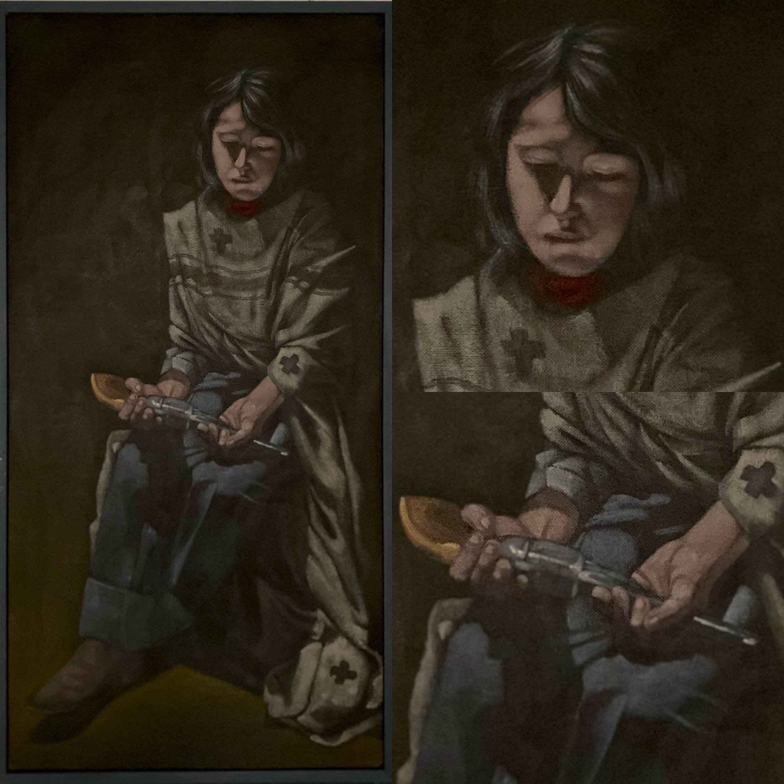 "The Blessing and the Burden" (Acrylic on Board 2x4 ft. 2025)