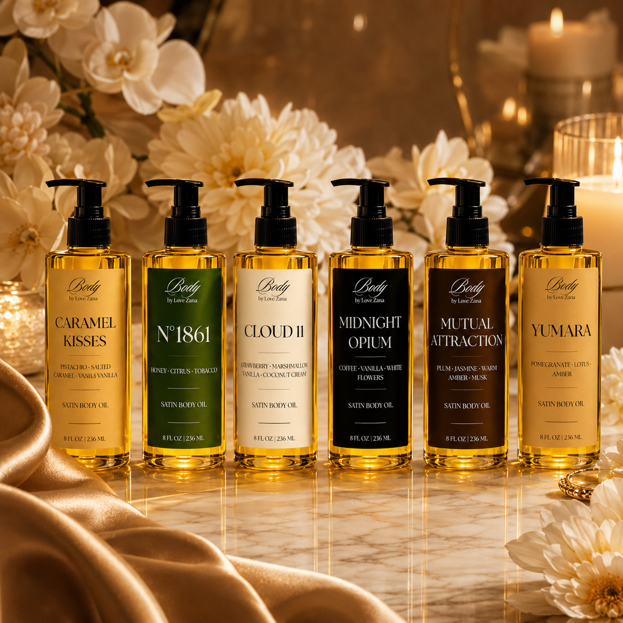 Satin Body Oil - 8oz.