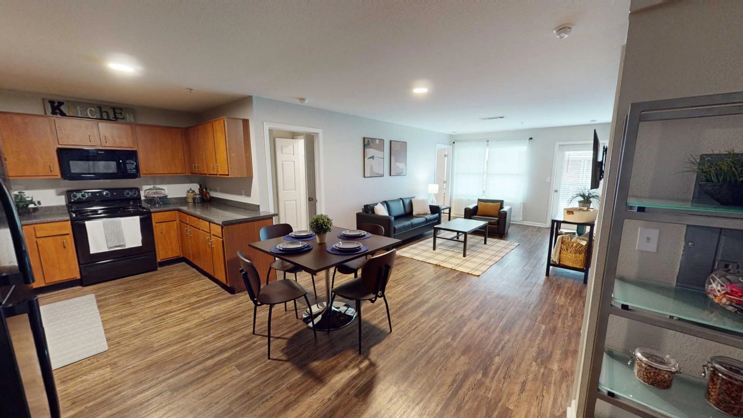 Altitude Baton Rouge | Student Apartments near LSU | Kitchen and Living Room