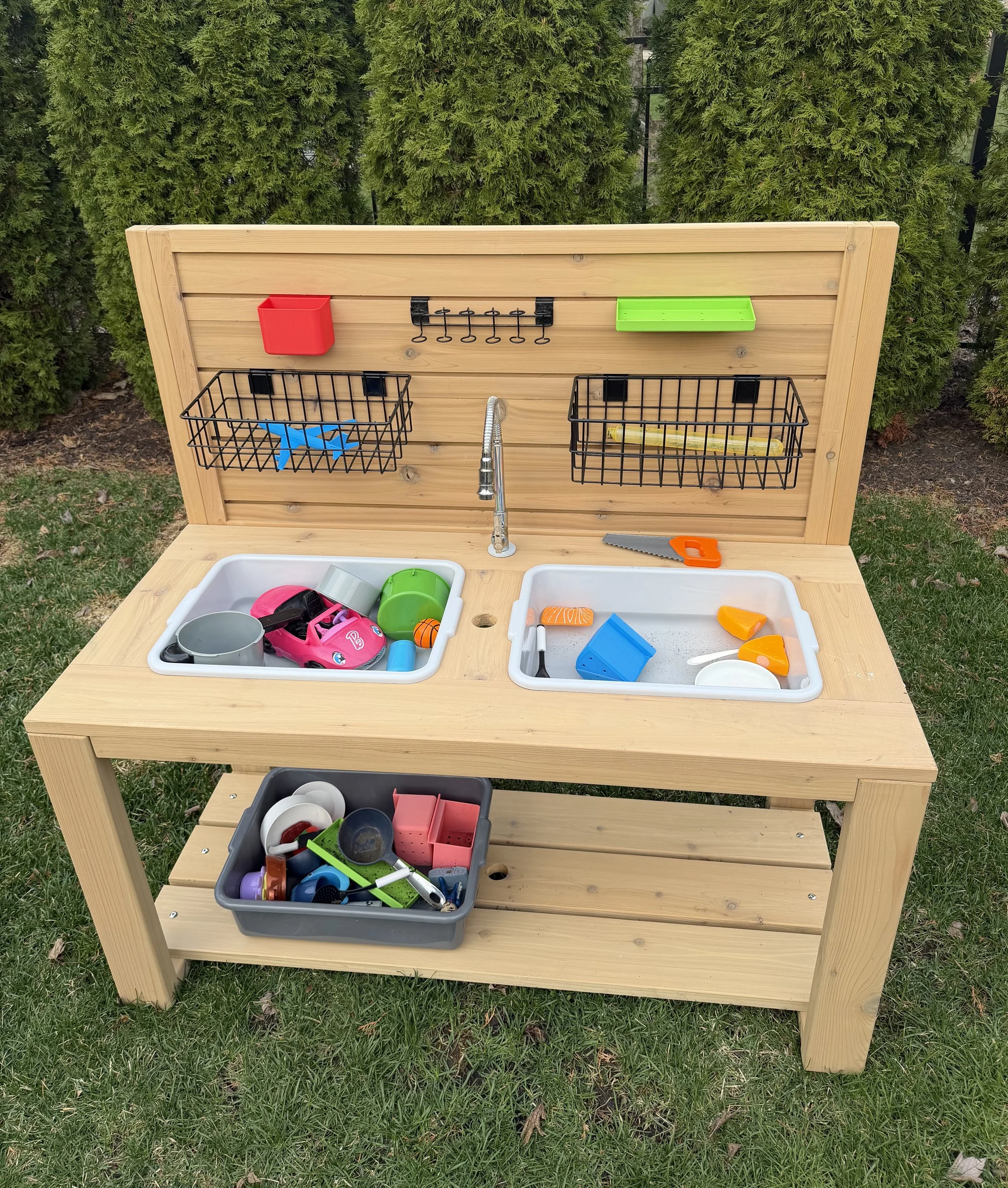 Sensory Table and Activity Slat Wall