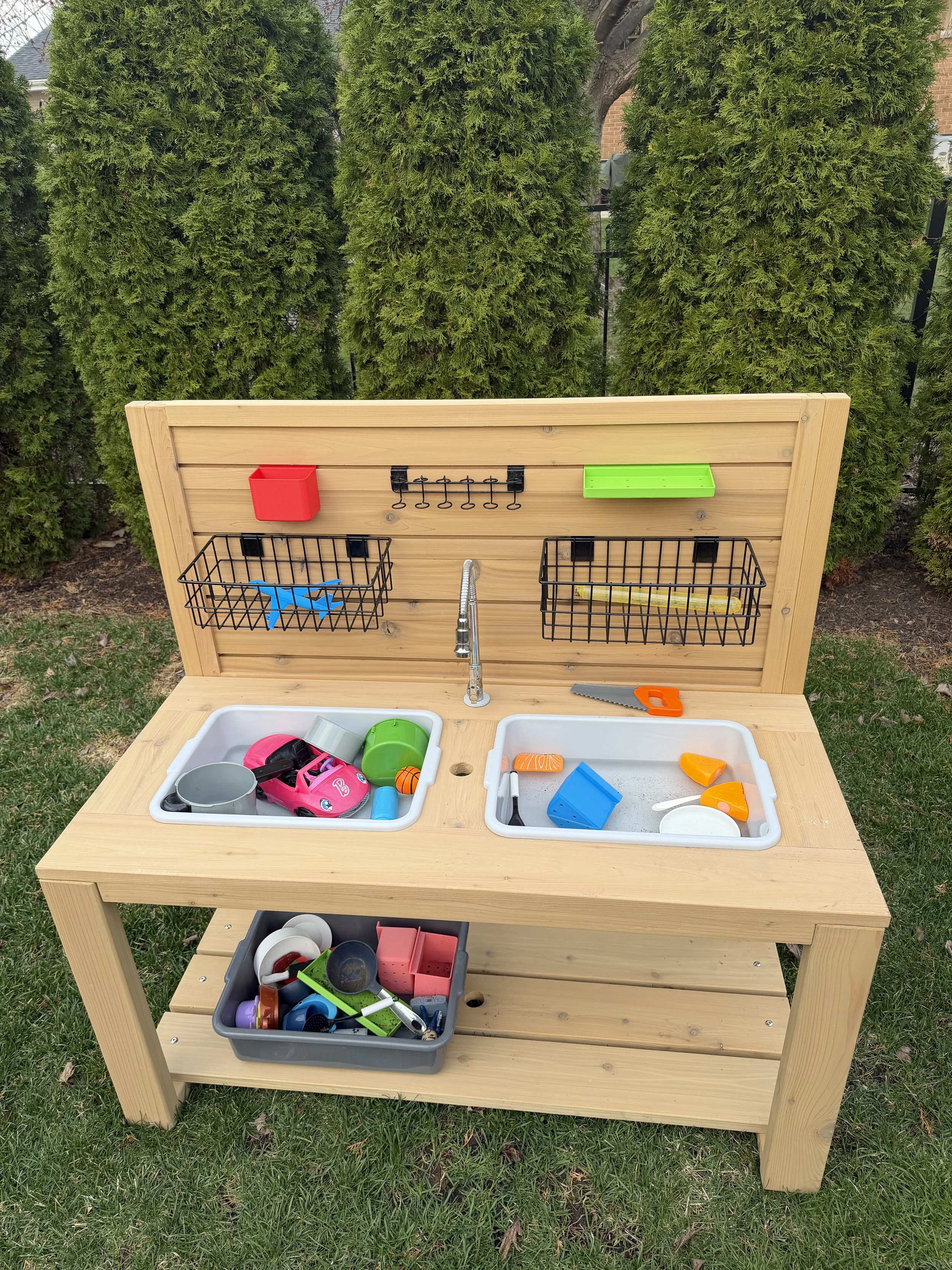 Sensory Table and Activity Slat Wall