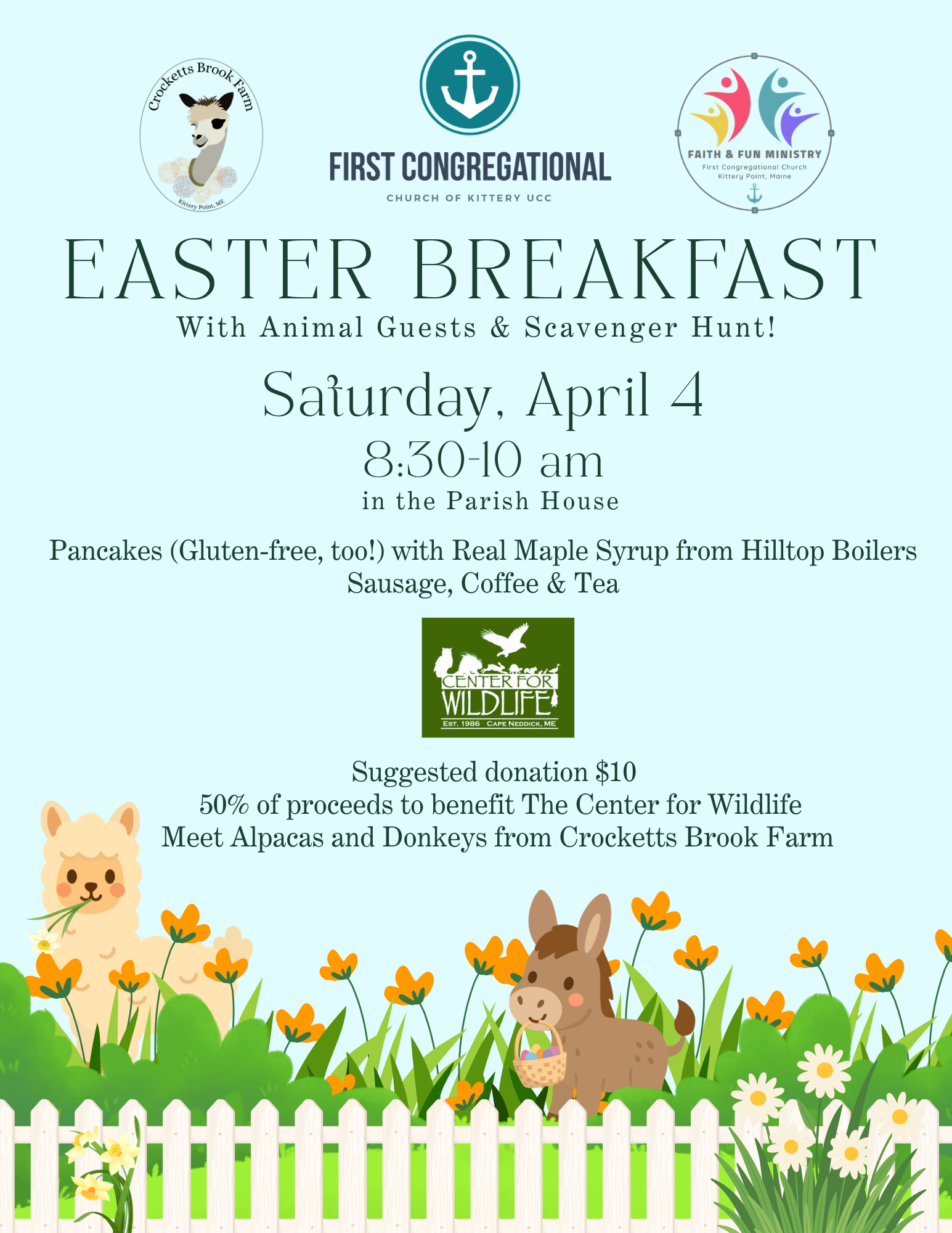 Easter Pancake Breakfast w/ Animal Guests!