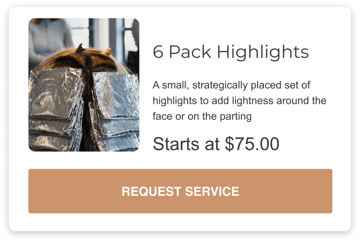 six-pack highlights are a small, strategically placed set of highlights to add lightness around the face or on the parting
