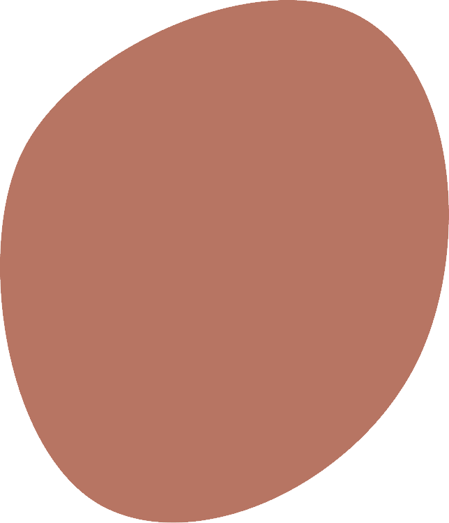 A large, rounded, smooth oval-shaped object with a pinkish-beige color.