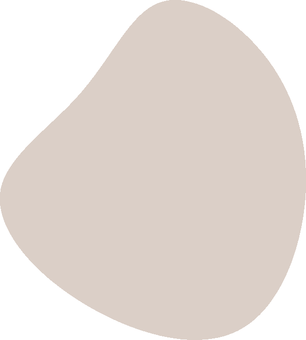 Abstract shape with a beige, irregular, rounded form on a black background.