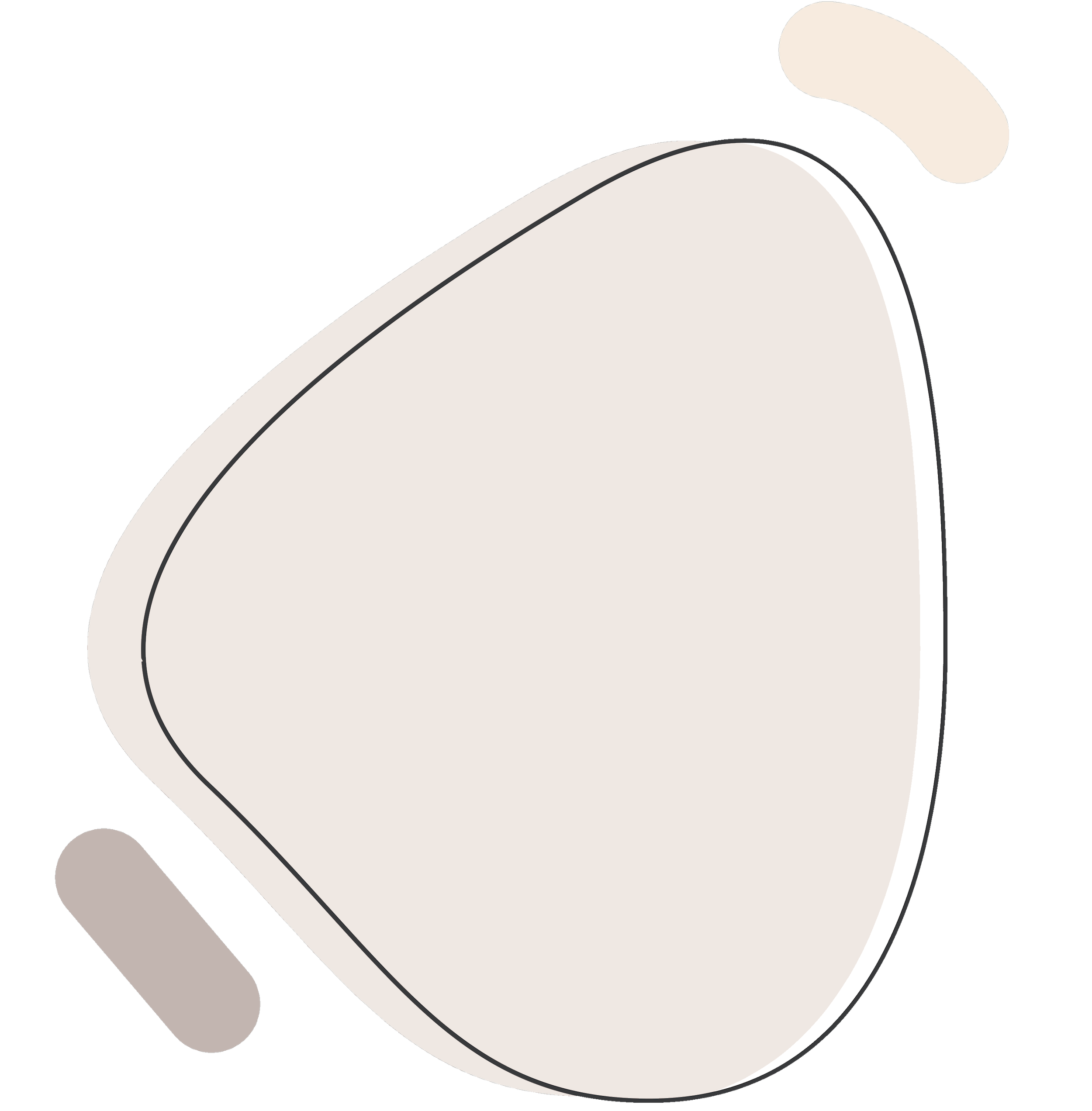 An illustration featuring beige and gray accents.