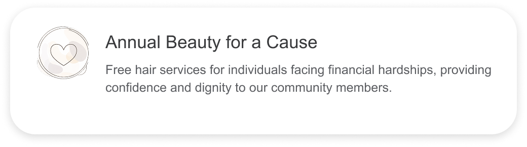 LOOK Salon provides free hair services for individuals facing financial hardships, providing confidence and dignity to our community members.