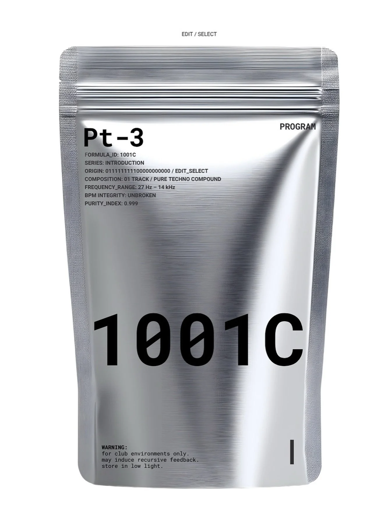 A pure techno compound engineered by @01111111100000000000.zero, with the visual package designed as an extension of the sound: metallic, coded, unbroken.

🏷️ 
#techno #packagedesign #sounddesigner