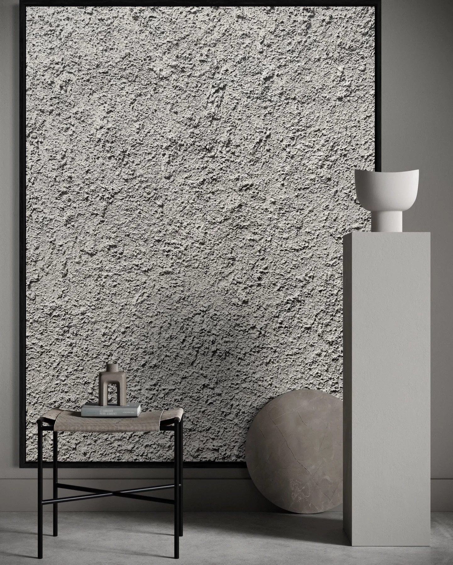 Neutrals as a resting place. 
Acrylic, crushed quartz and limestone, &amp; sand on canvas, 2025

#texturedart #contemporaryart #neutralinteriors #minimalistart #wabisabi