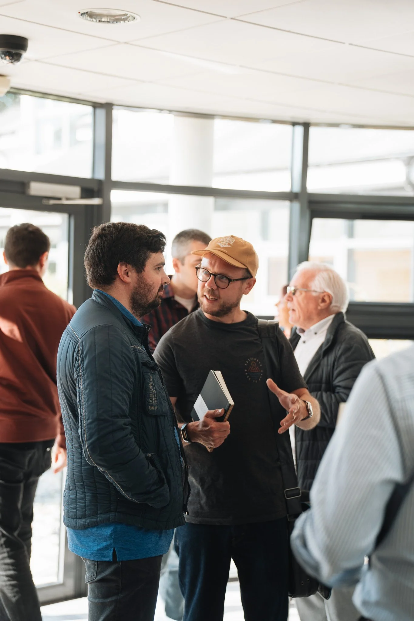 Chatting in the Foyer