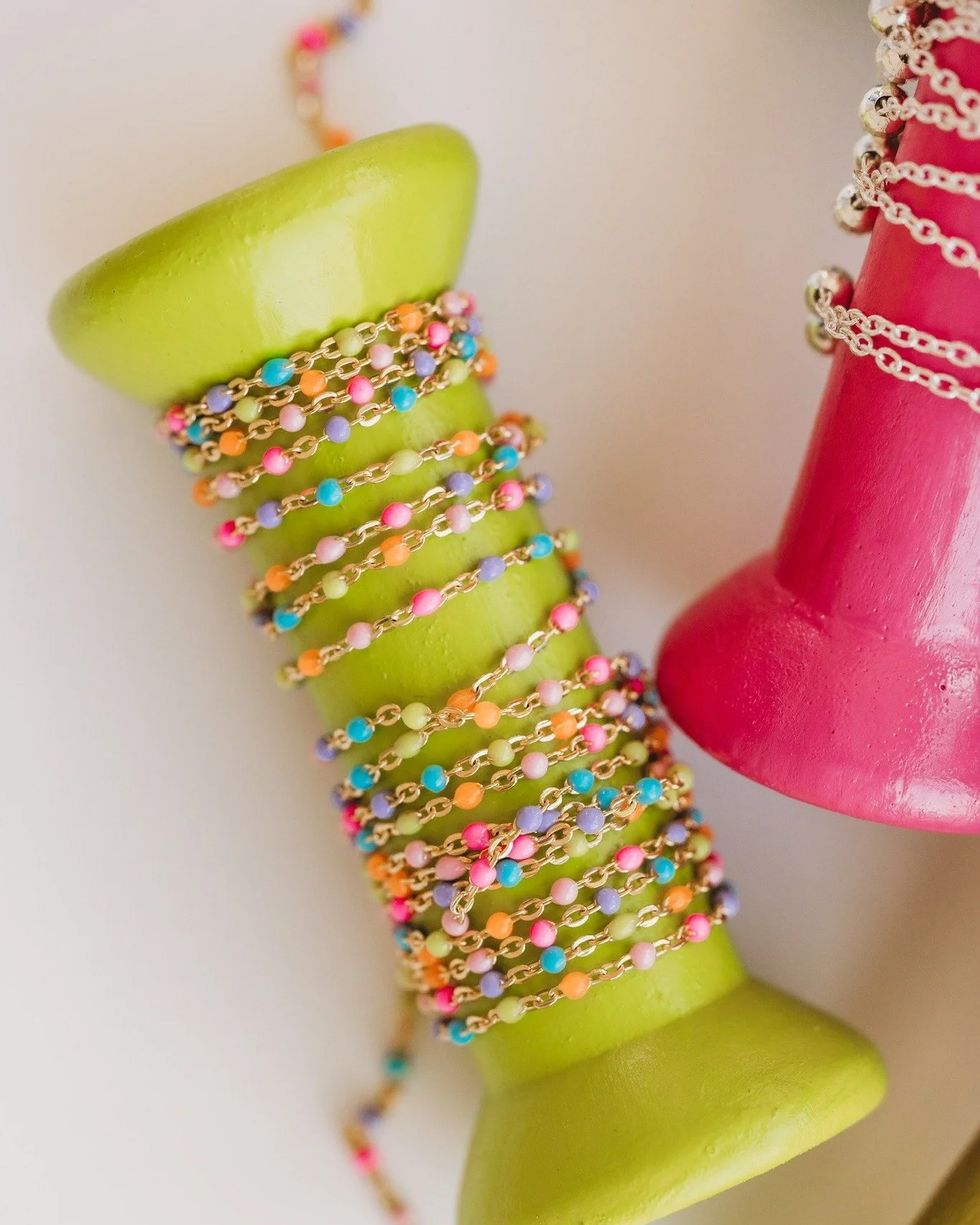 What is permanent jewelry?

Permanent jewelry is custom-fit, clasp-free jewelry that&rsquo;s welded on for everyday wear&mdash;so you never take it off (and never lose it in the bottom of your purse).
Each piece is sized specifically to you, then mic