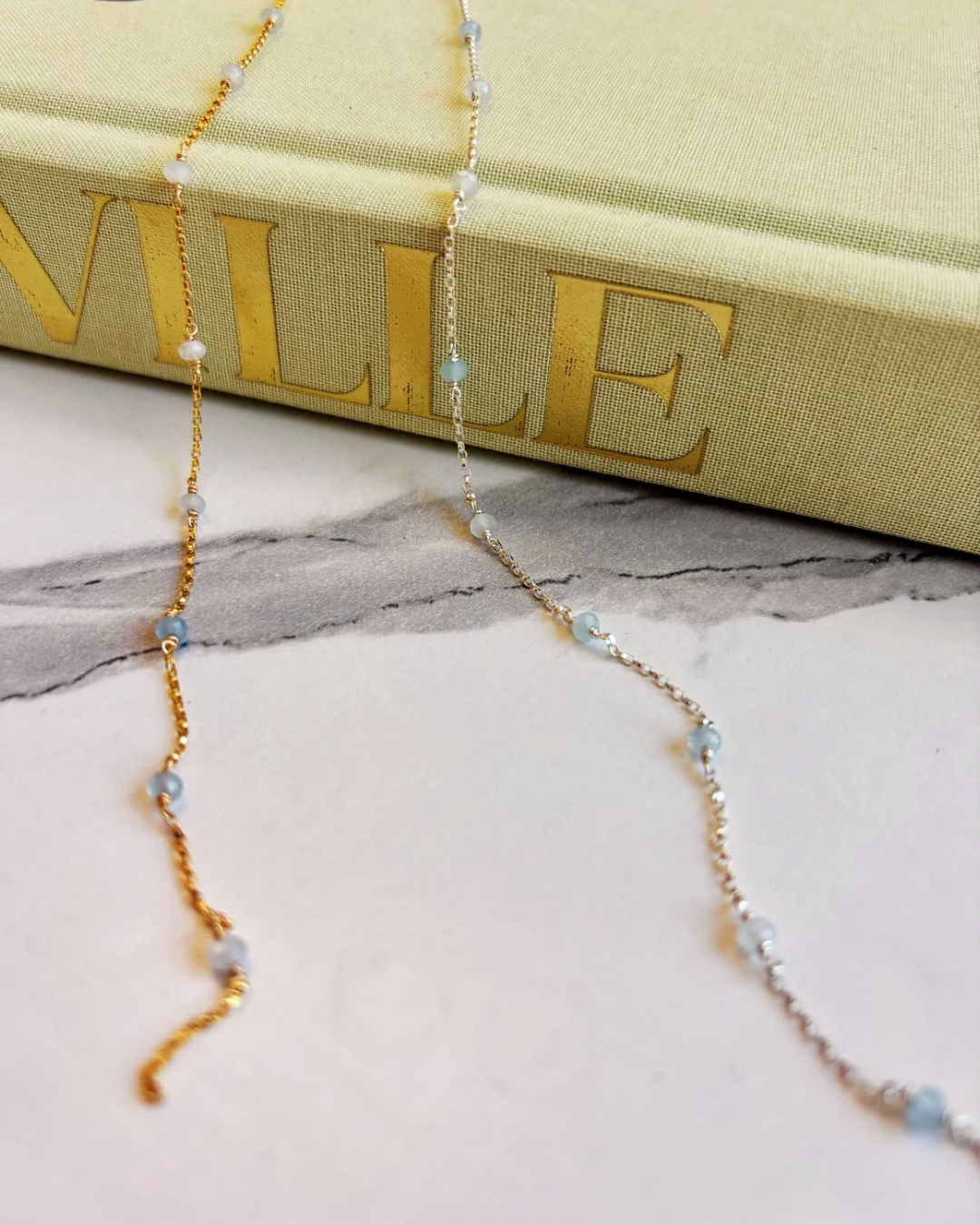 March birthstone chain is here.