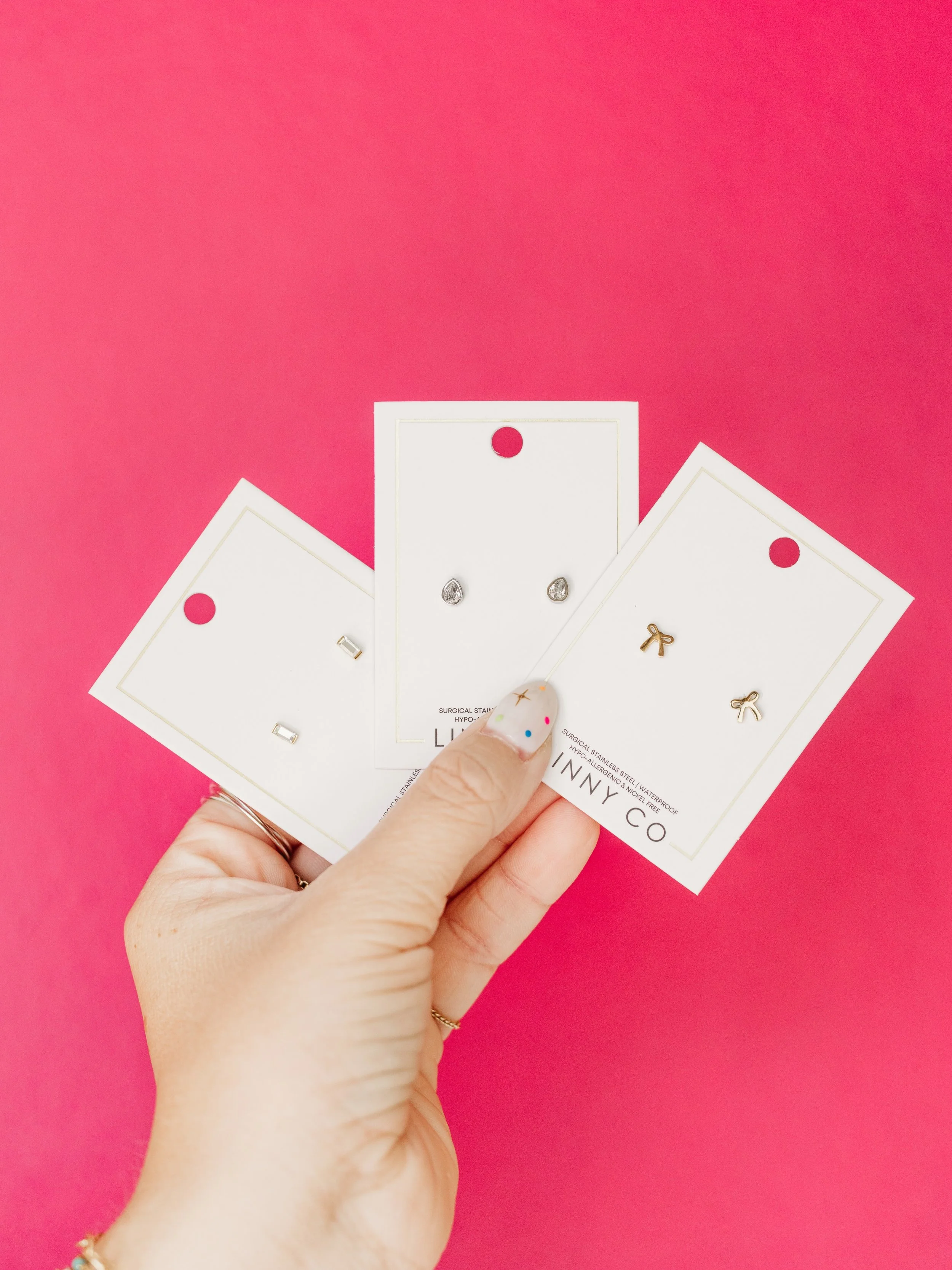Your new piercings deserve a fresh look! We&rsquo;re fully stocked with new stud earrings for when your lobes are healed and ready for a change. Stop by and find your next pair!