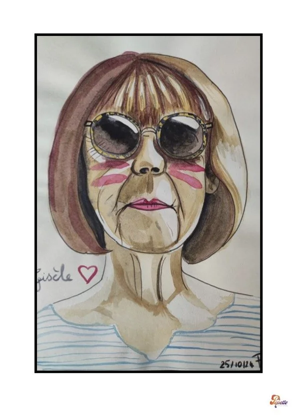 Print oeuvre d'art peinture acrylique "Gisèle la guerrière"