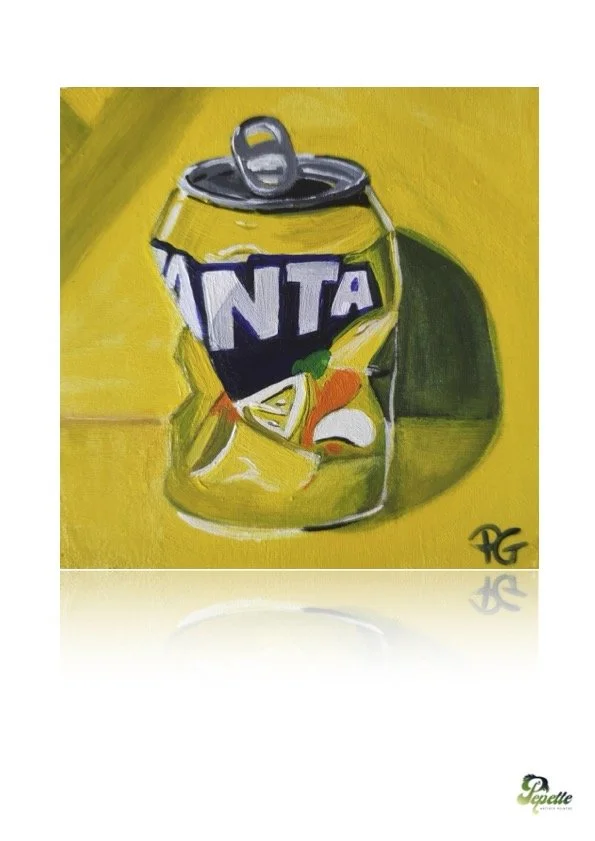 Print oeuvre d'art peinture acrylique "Fanta"