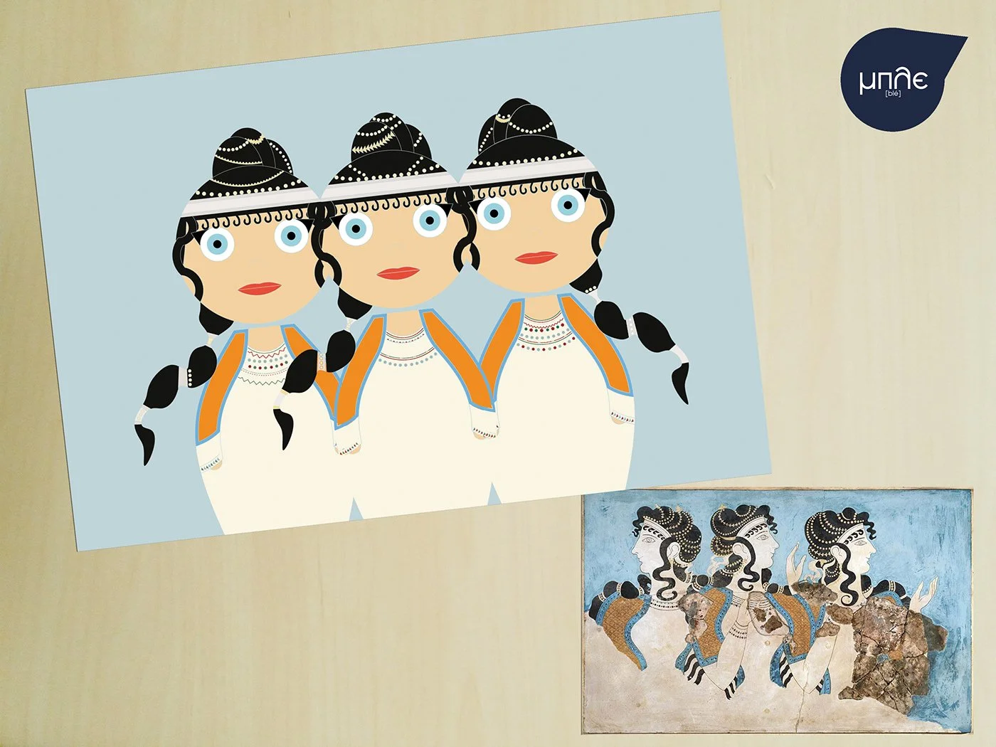 Blue Ladies | Minoan Fresco