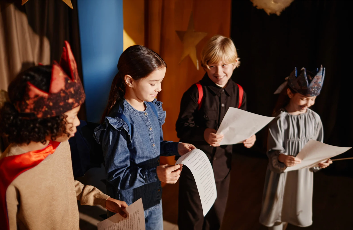 Young performers rehearsing together at EAST Collective