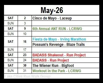 May 2026 event calendar