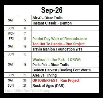 Sept 2026 event calendar