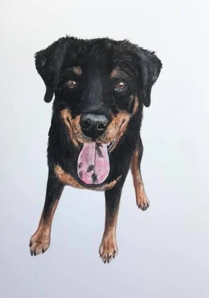 dog portrait painting
