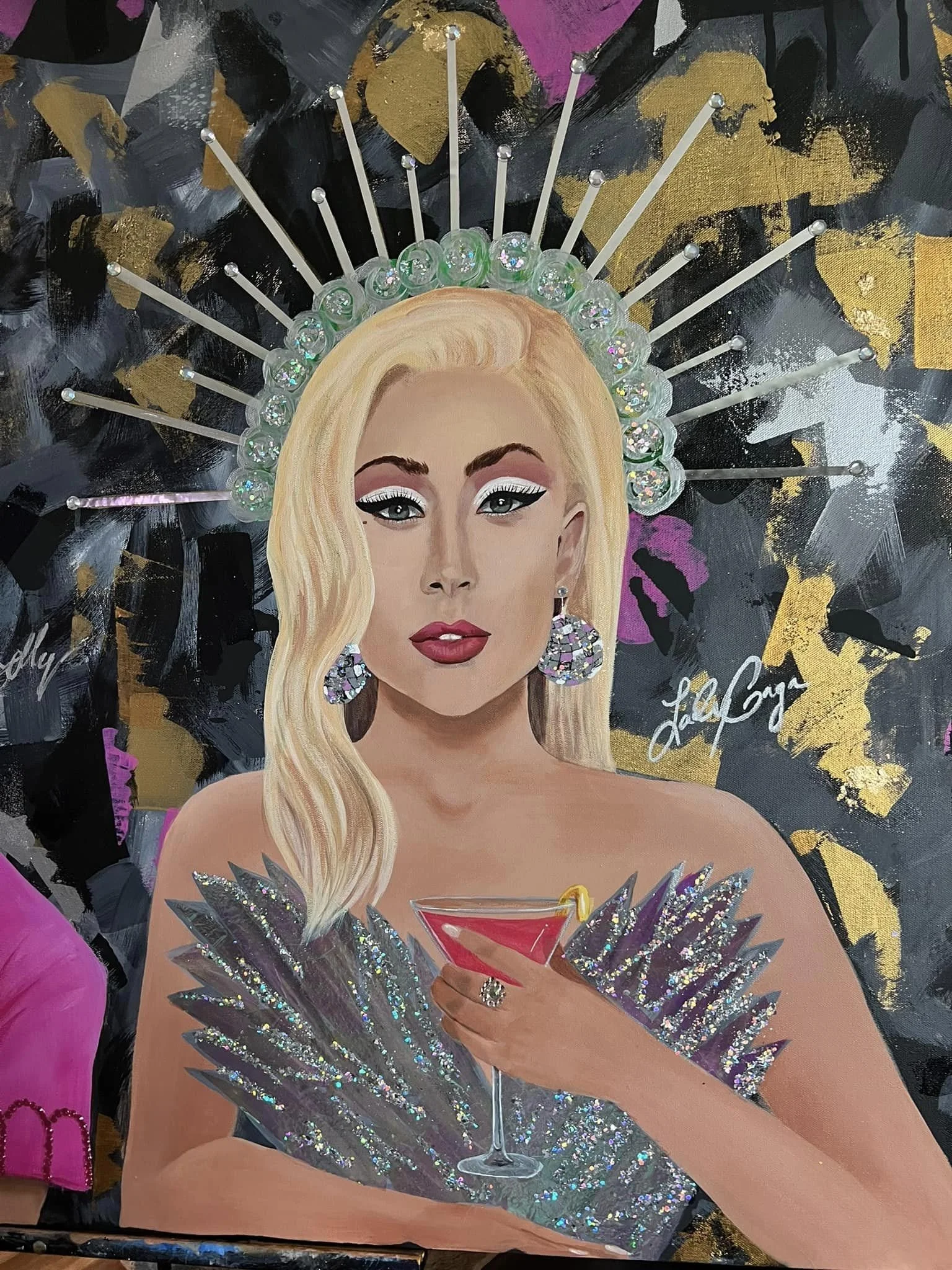 Lady Gaga portrait painting
