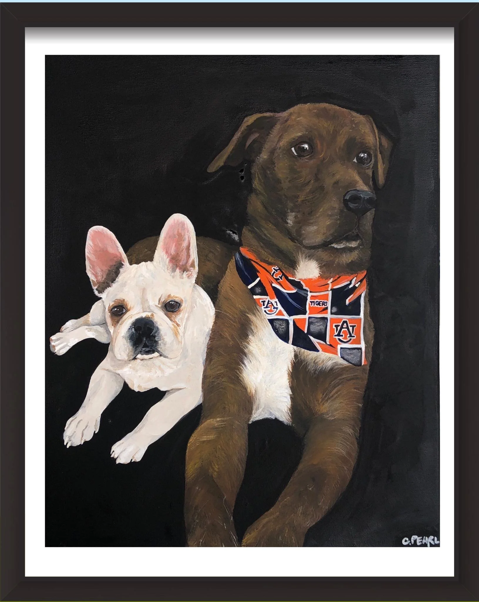 Dogs portrait painting