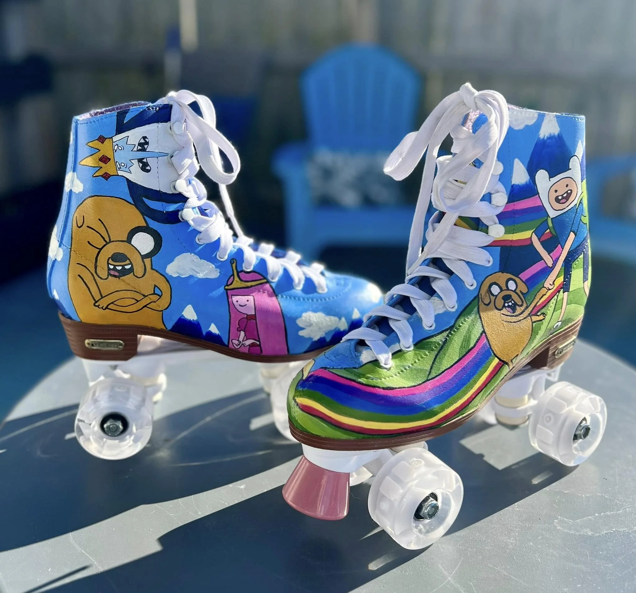 Custom painted rollerskates