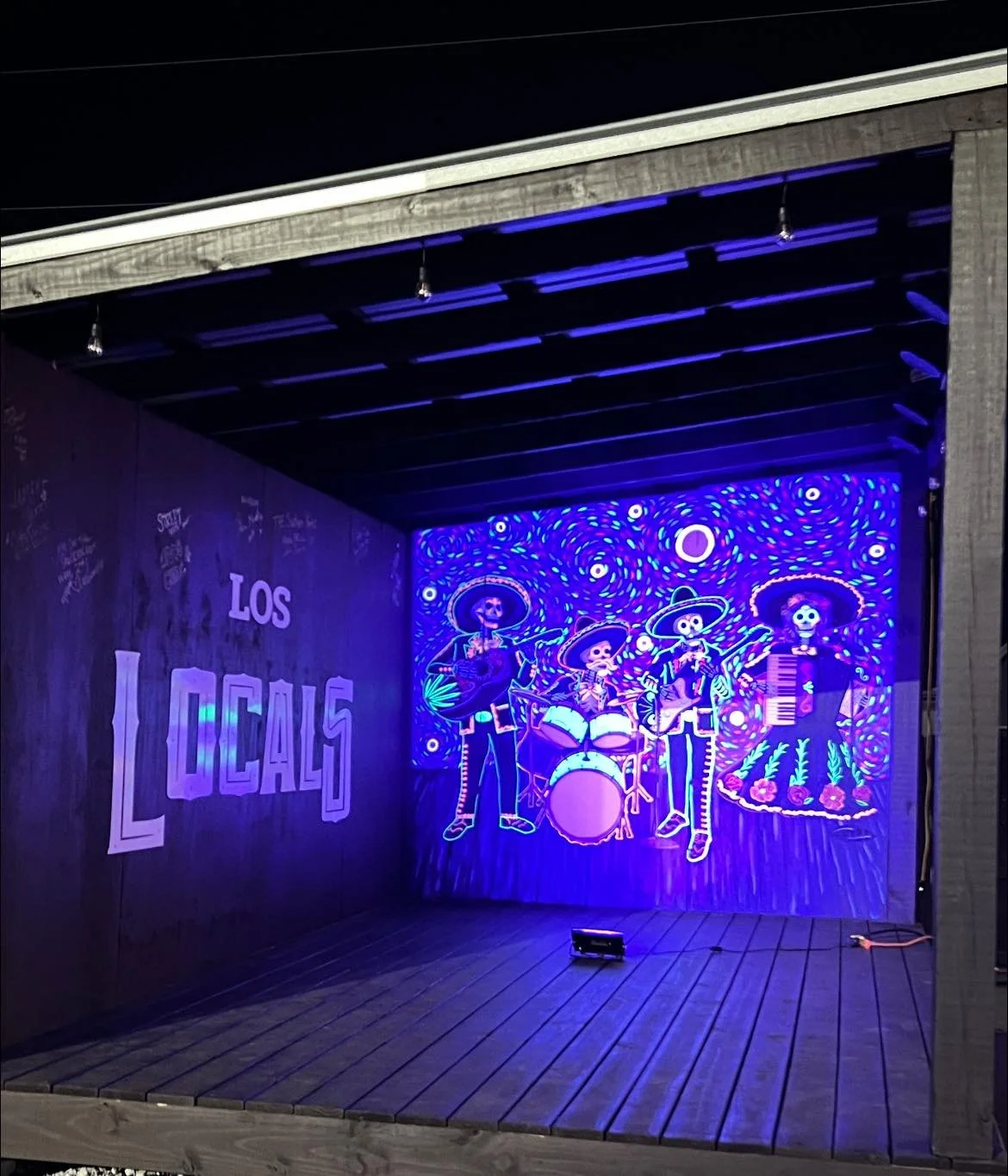 Glowing stage mural- Panama City Beach, FL