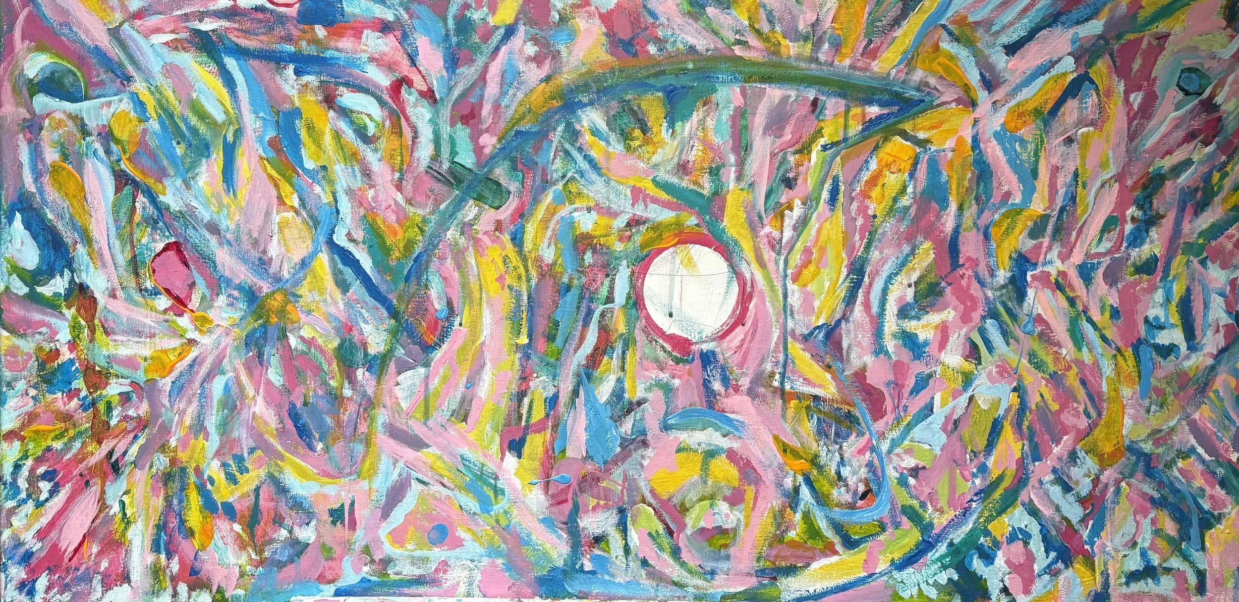 Abstract, Acrylic on Canvas 20 x 40
