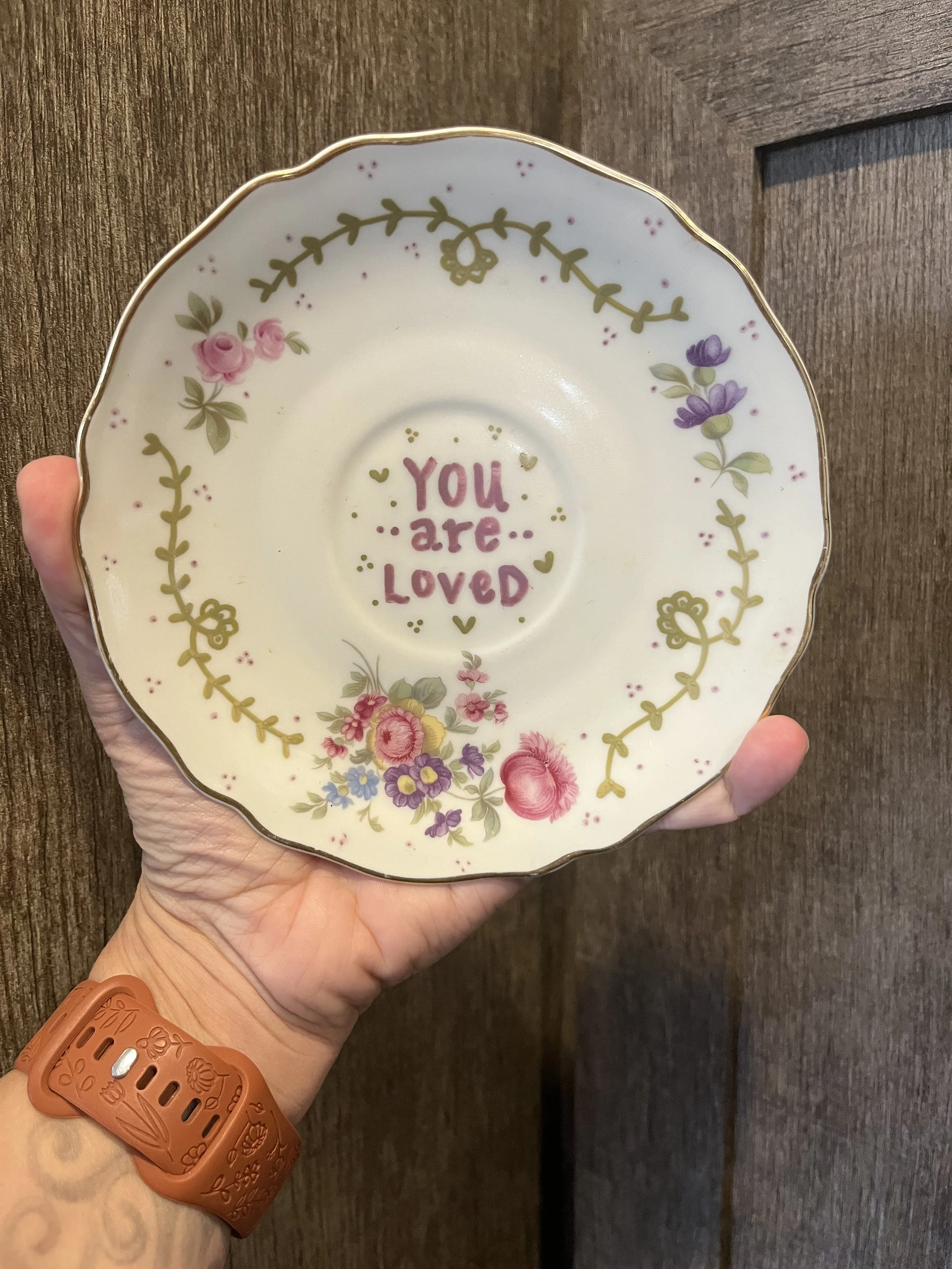 Pink Floral - You Are Loved TRINKET TRAY