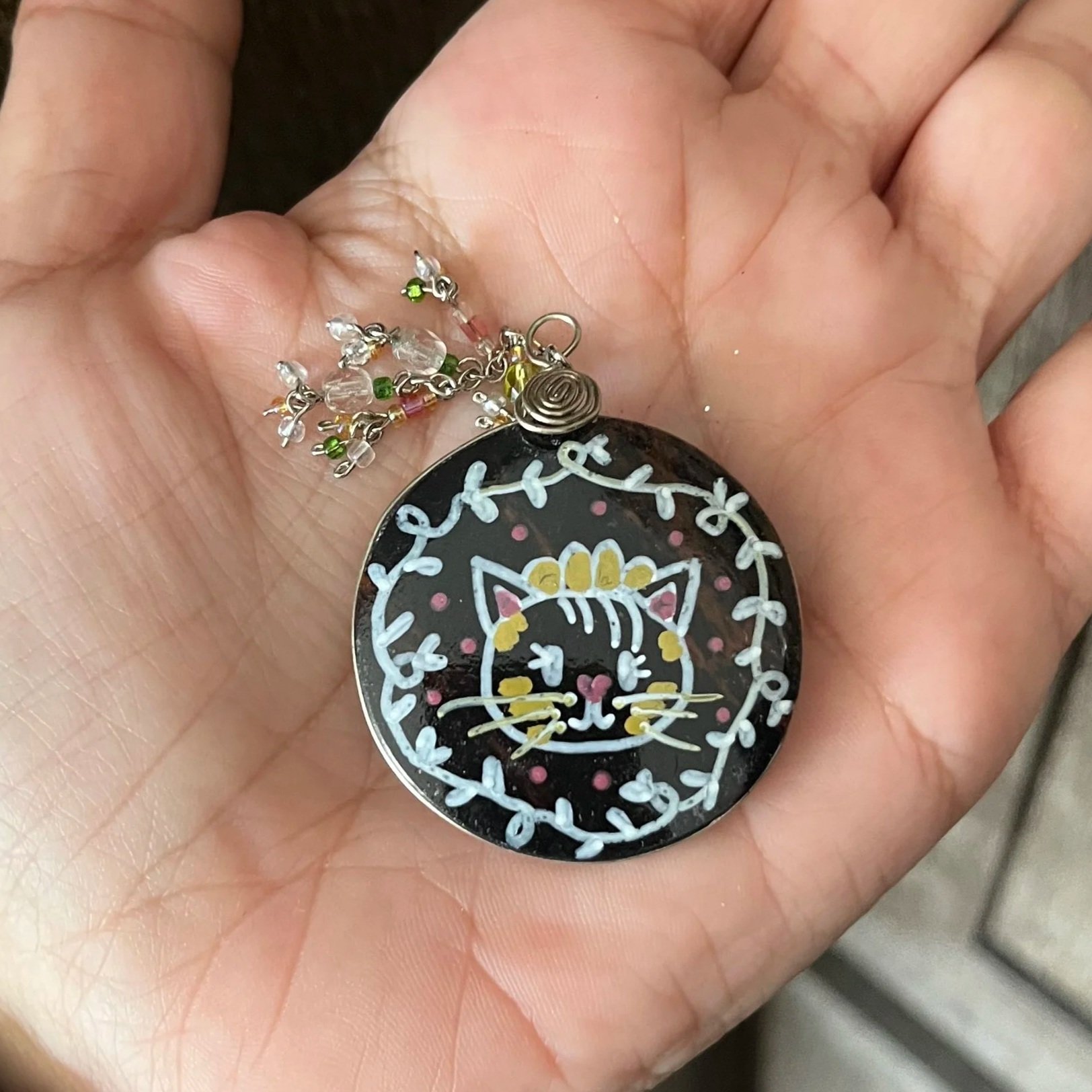 Tigers Eye Stone Kitty Magnet
