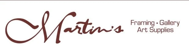 Martins logo with text: Framing, Gallery, Art Supplies.