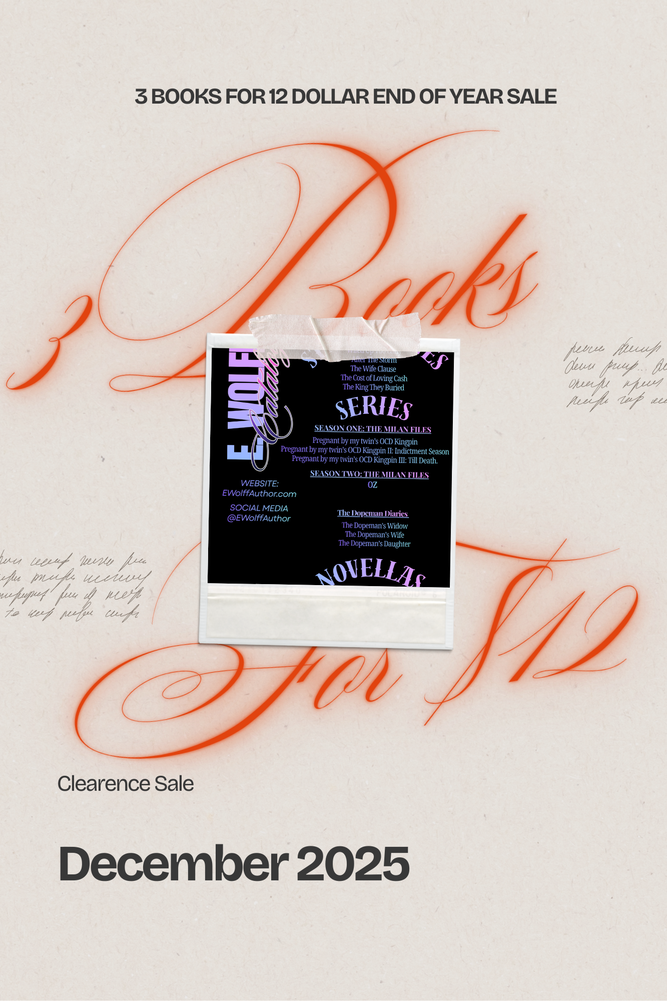 3 FOR $12 Physical Copy Sale