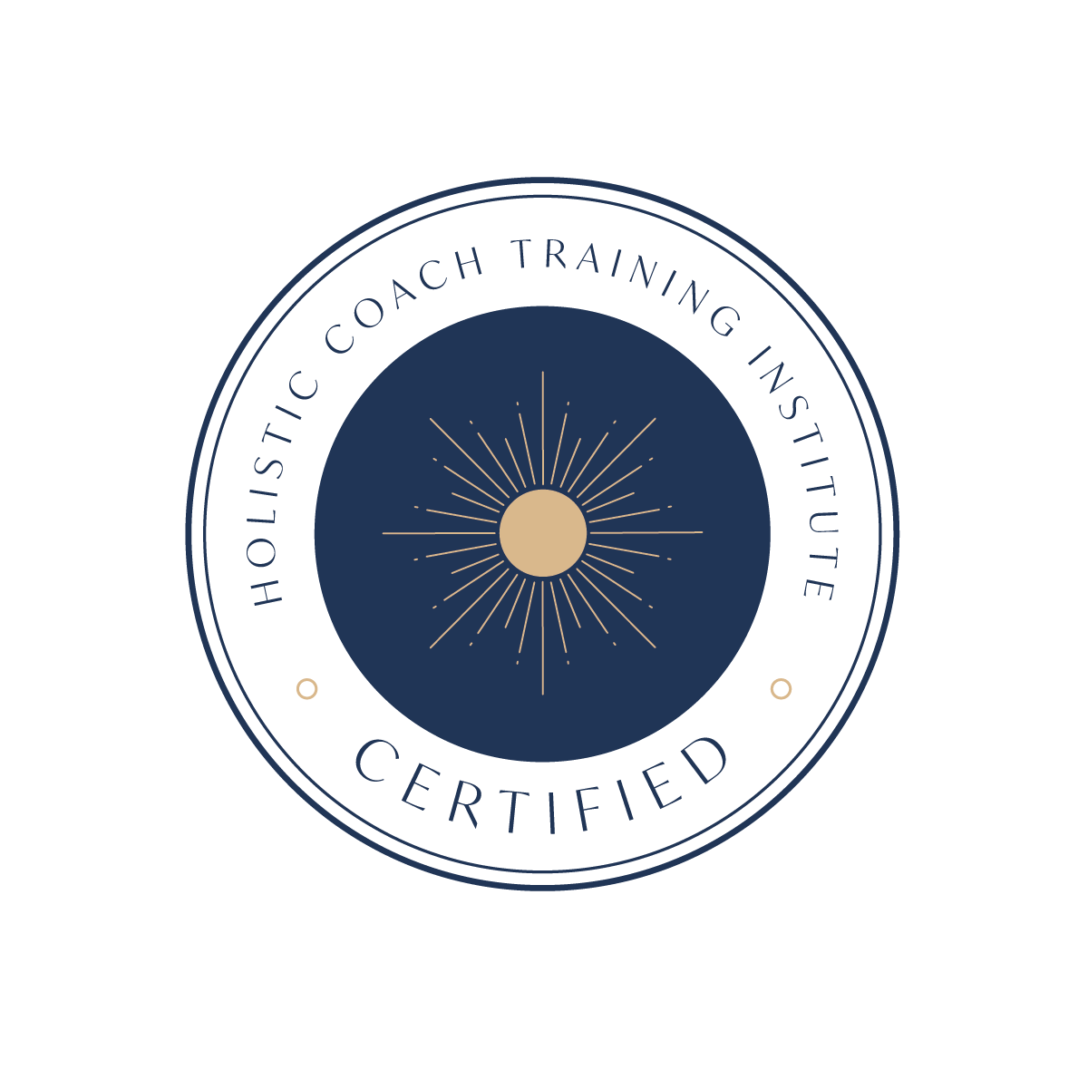 Holistic Coach Training Institute certified badge, Priscilla Zorrilla certified holistic coach