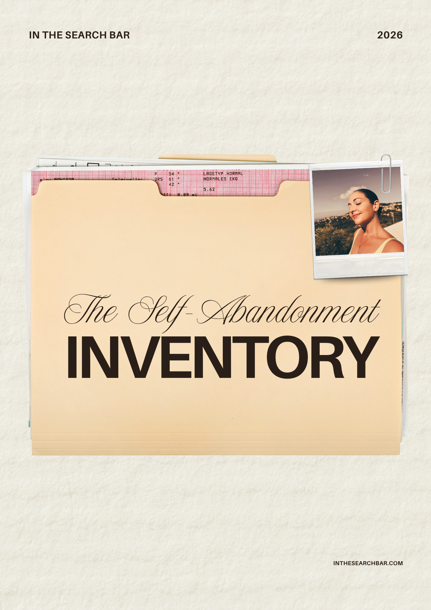 The Self-Abandonment Inventory guide cover inside a manila folder