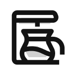 Coffee pot icon representing convenient guest essentials and thoughtful amenities for a comfortable stay in Manzanita, Oregon