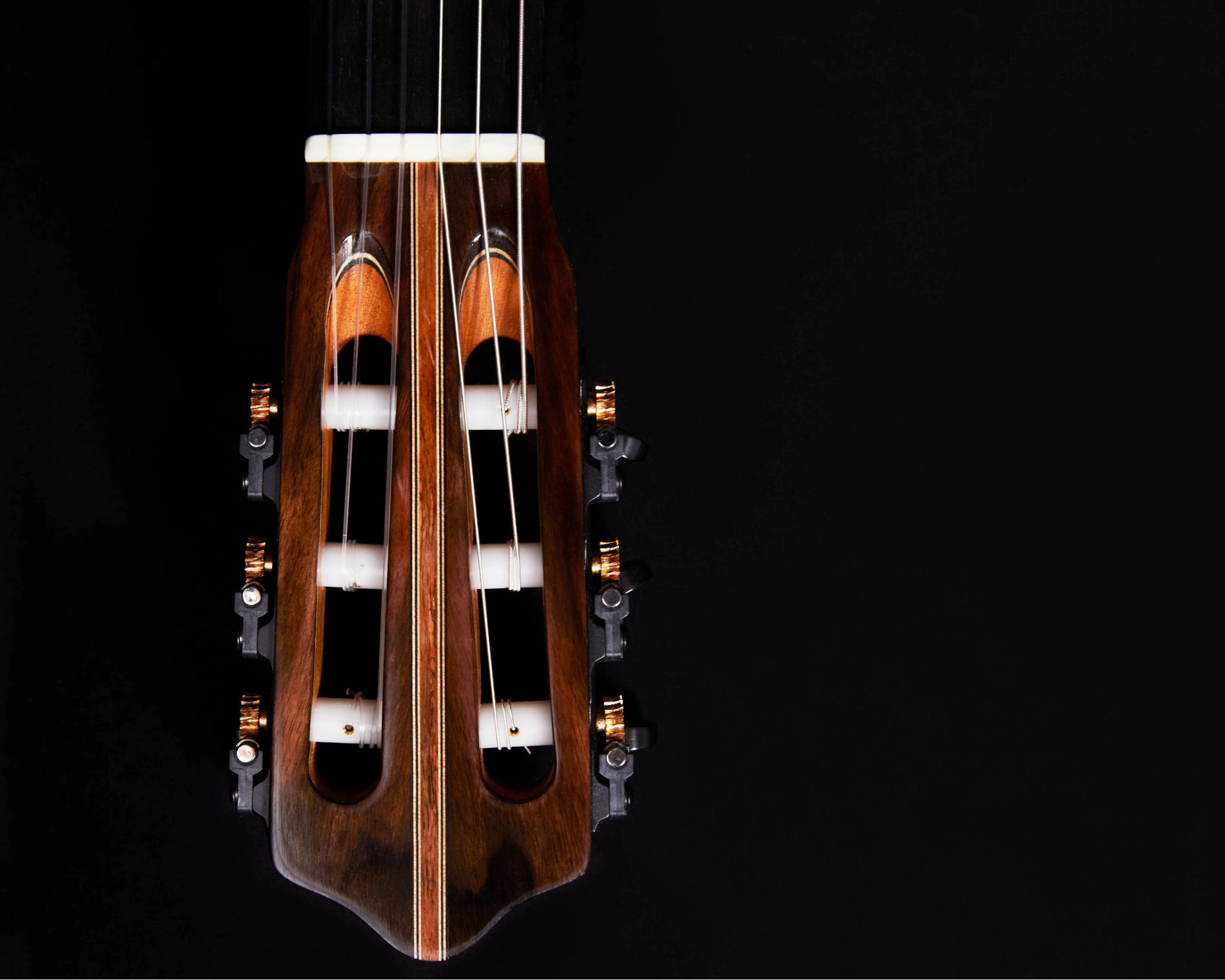 Guitar tuner on custom-made DeMers Guitar
