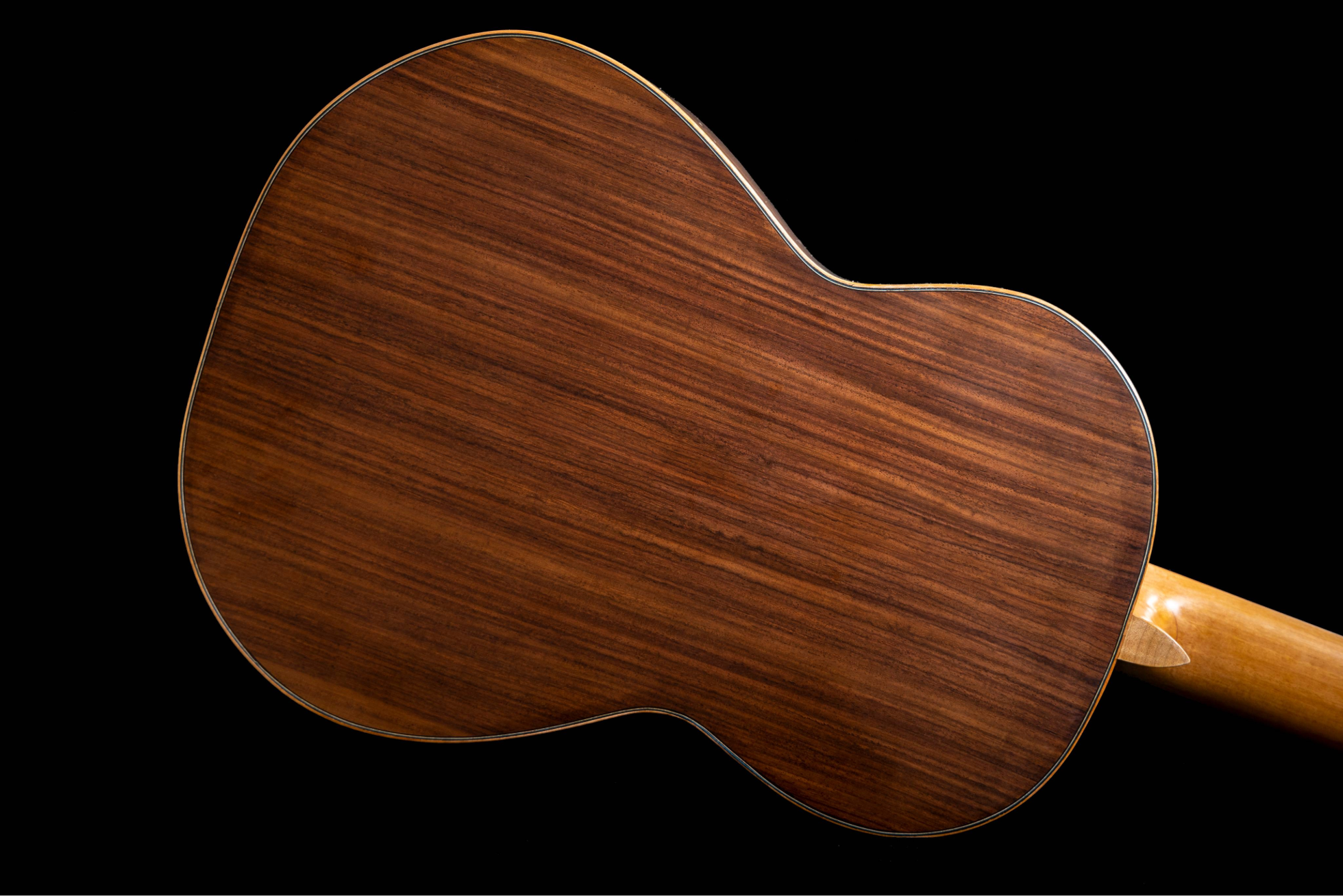 Rear view custom classical guitar