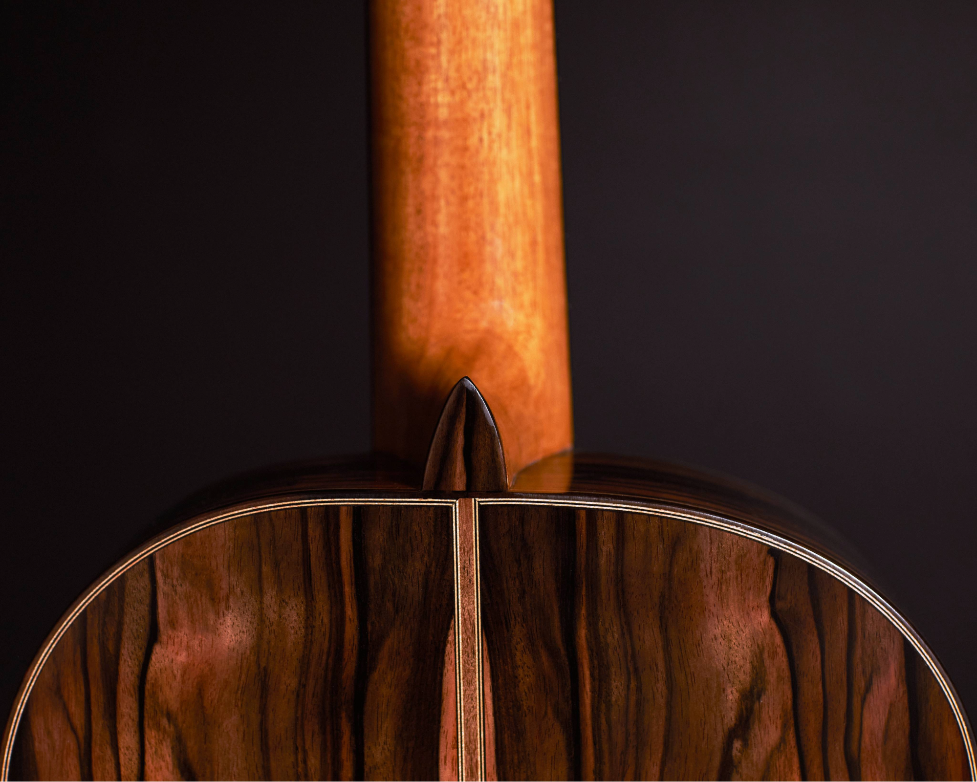 Heel on Anthony DeMers custom guitar 