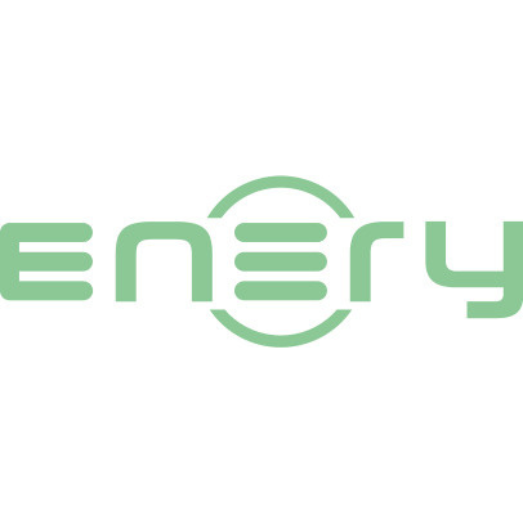 Green logo with the word 'energy' stylized in modern font, featuring a circular design element around the middle of the text.