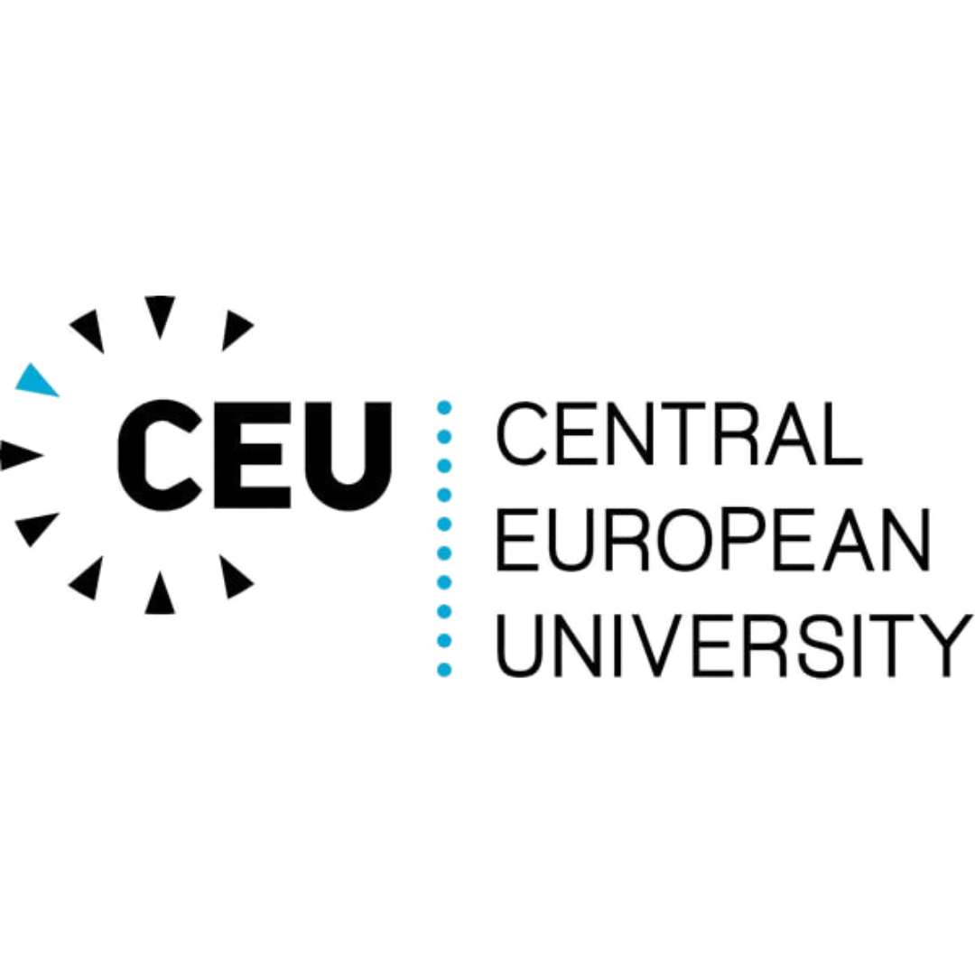 Logo of Central European University with a circular design around the acronym CEU and text beside it reading 'Central European University'.