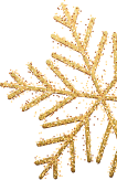 A gold glittery snowflake ornament
