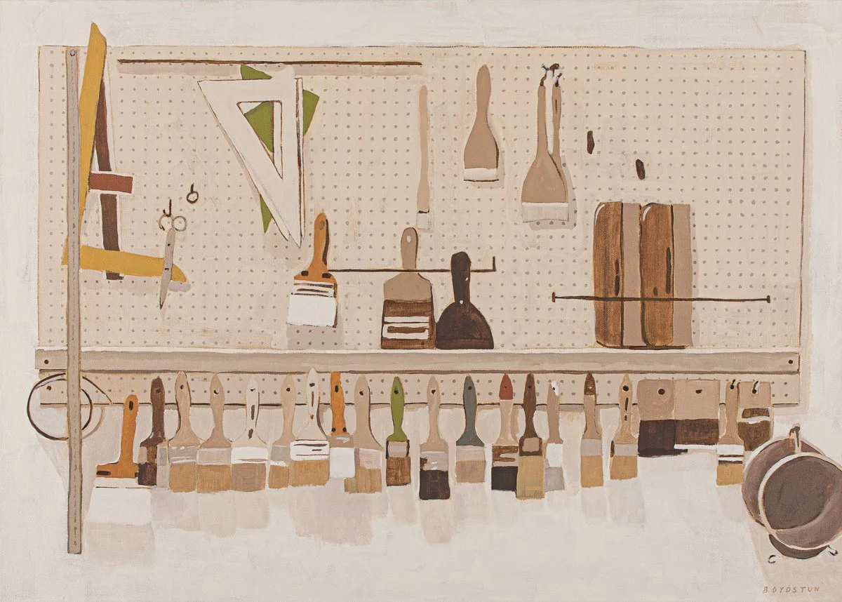 Pegboard, acrylic on canvas, 70x50cm, 2025