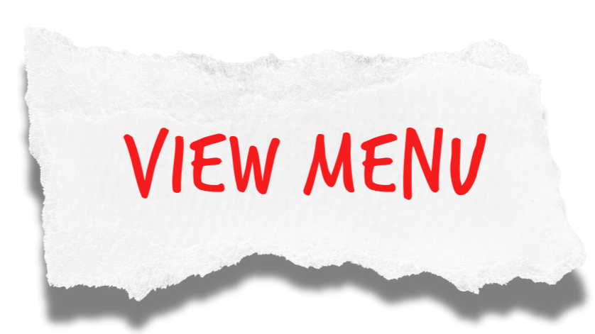 A torn piece of paper with the words 'VIEW MENU' written in red font.