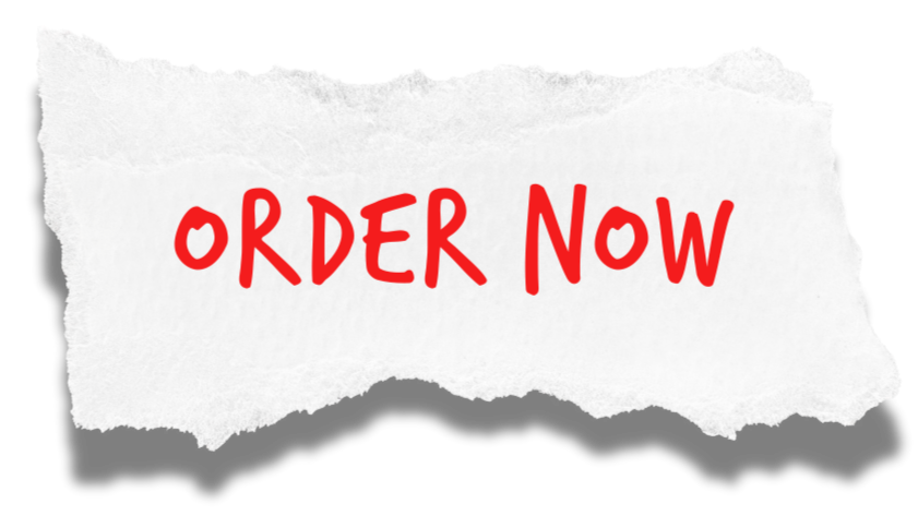 A torn piece of white paper with the text "ORDER NOW" in red letters.
